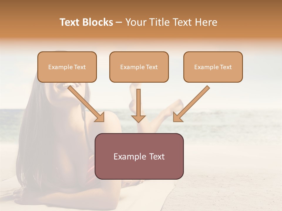 Vacation Girl Breast PowerPoint Template