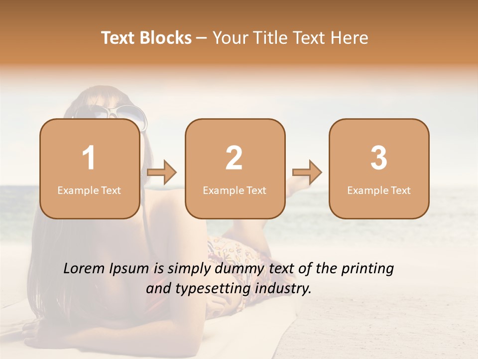 Vacation Girl Breast PowerPoint Template