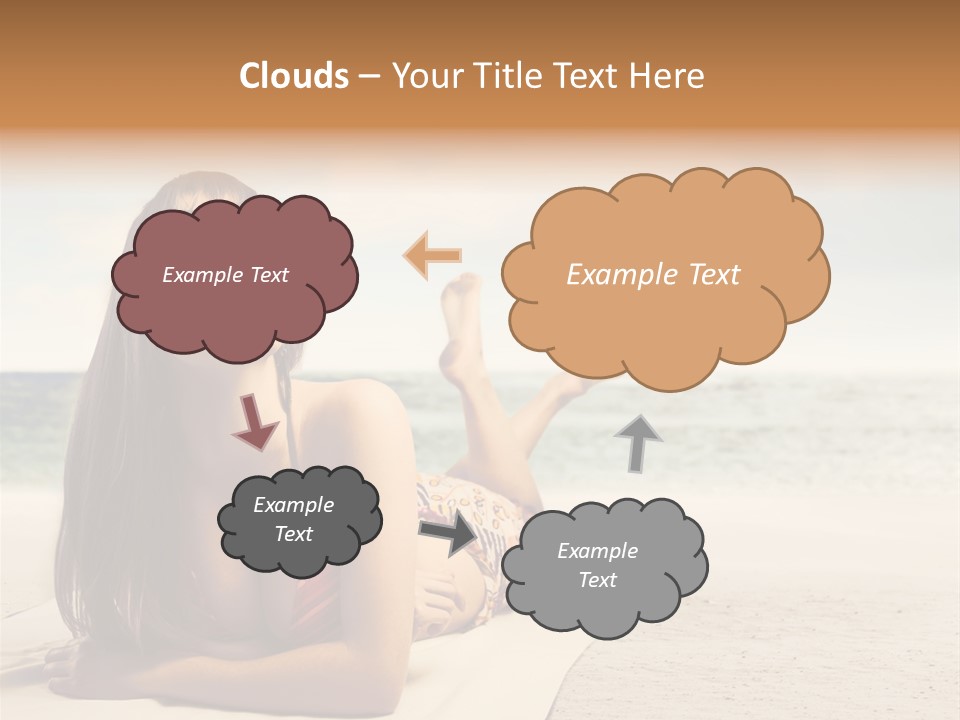 Vacation Girl Breast PowerPoint Template