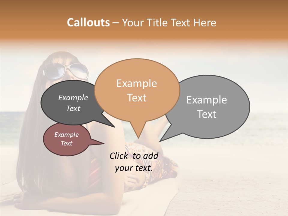 Vacation Girl Breast PowerPoint Template