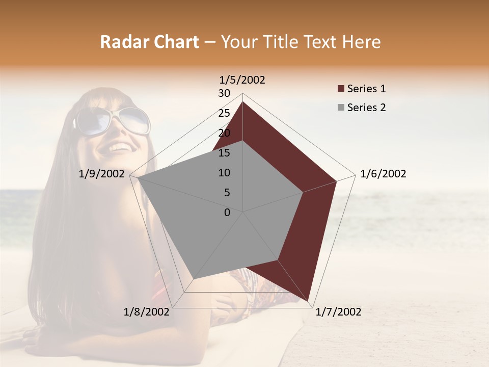 Vacation Girl Breast PowerPoint Template