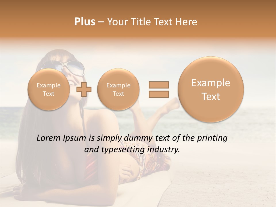 Vacation Girl Breast PowerPoint Template