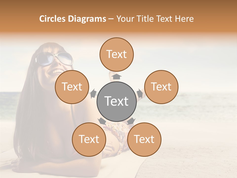 Vacation Girl Breast PowerPoint Template