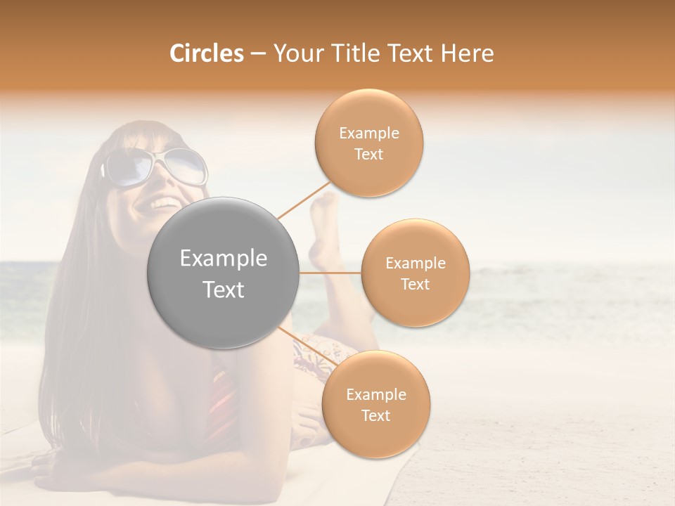 Vacation Girl Breast PowerPoint Template