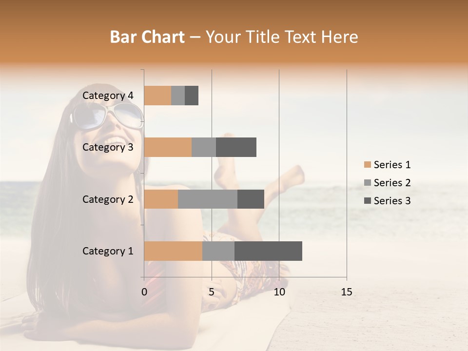 Vacation Girl Breast PowerPoint Template