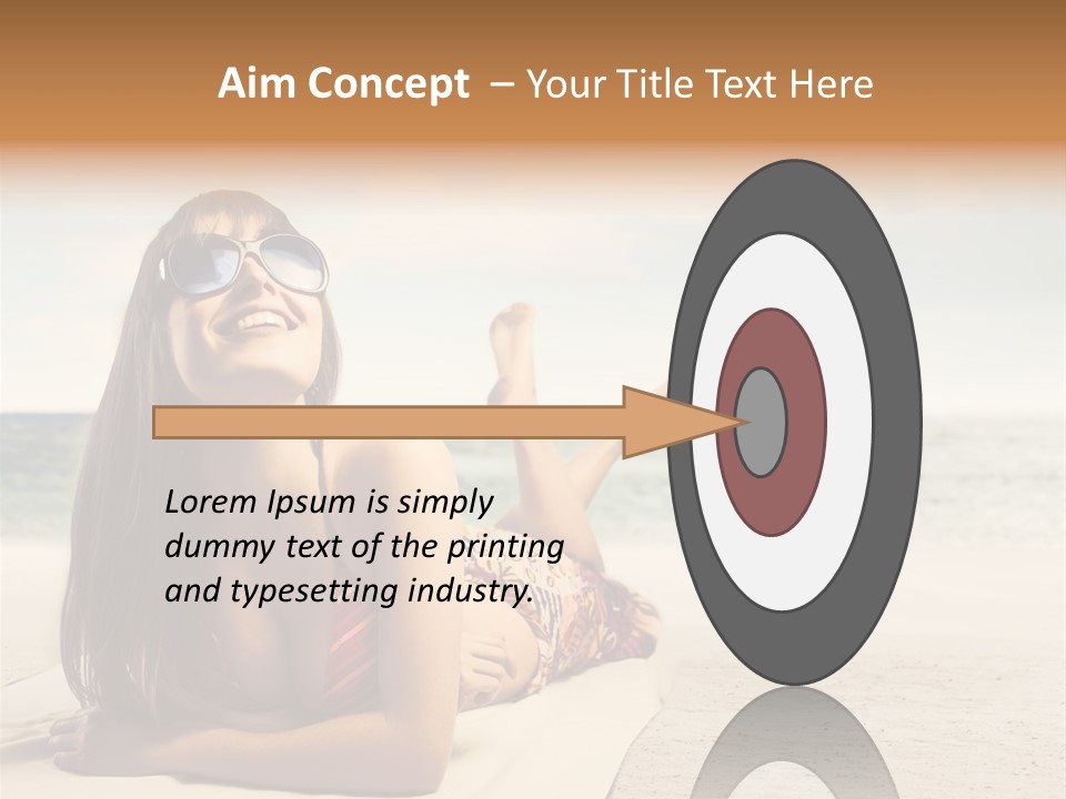 Vacation Girl Breast PowerPoint Template