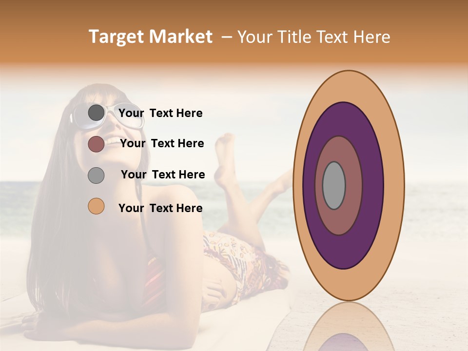 Vacation Girl Breast PowerPoint Template