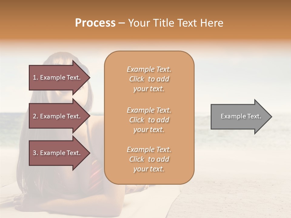 Vacation Girl Breast PowerPoint Template