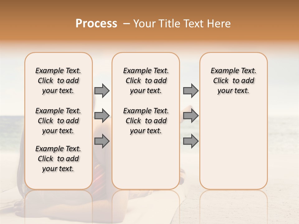Vacation Girl Breast PowerPoint Template