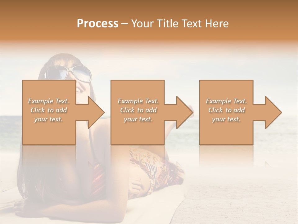 Vacation Girl Breast PowerPoint Template