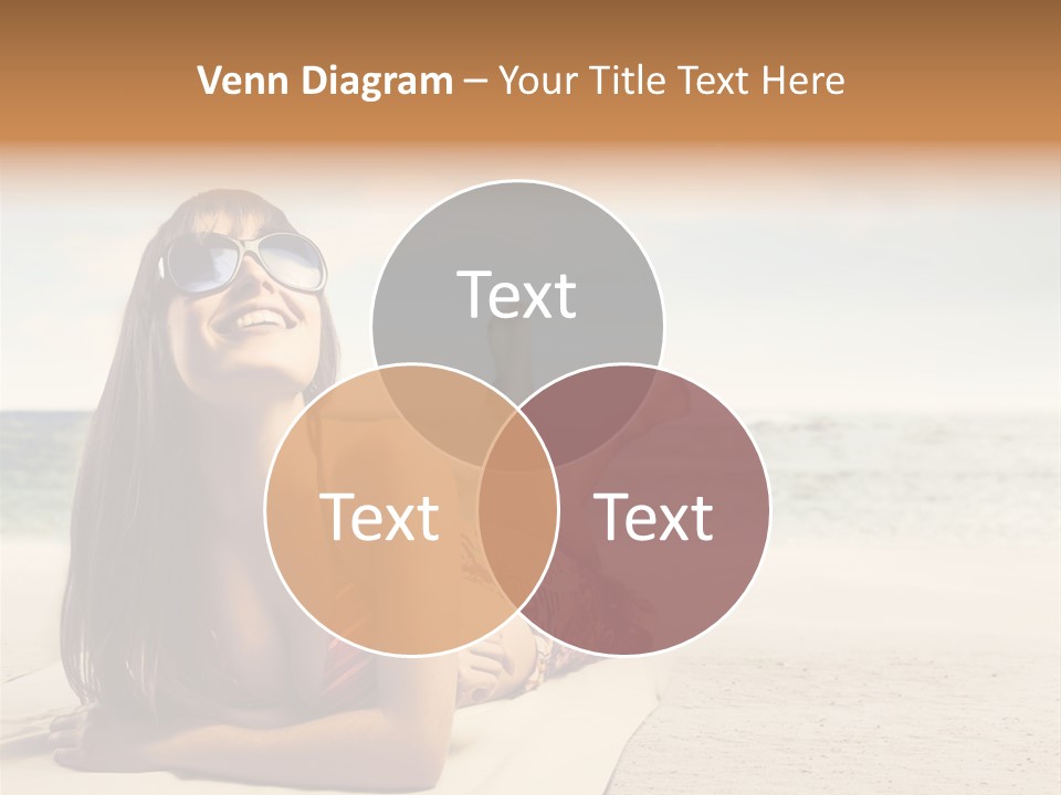 Vacation Girl Breast PowerPoint Template