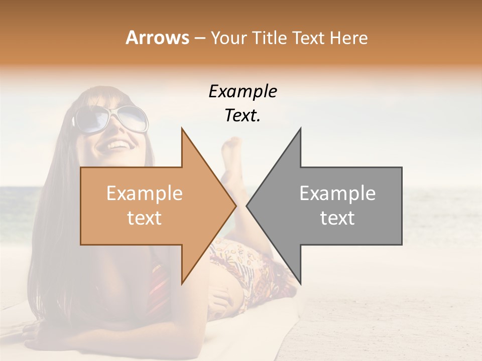 Vacation Girl Breast PowerPoint Template