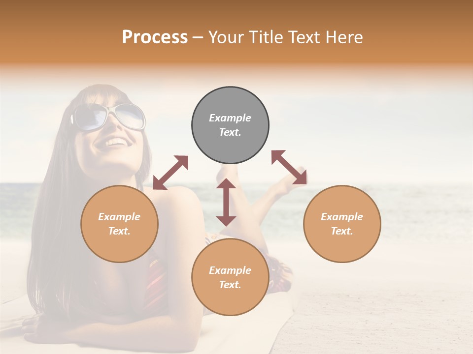 Vacation Girl Breast PowerPoint Template