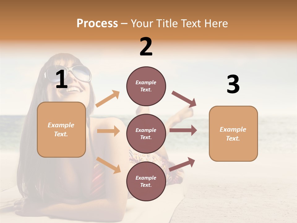 Vacation Girl Breast PowerPoint Template