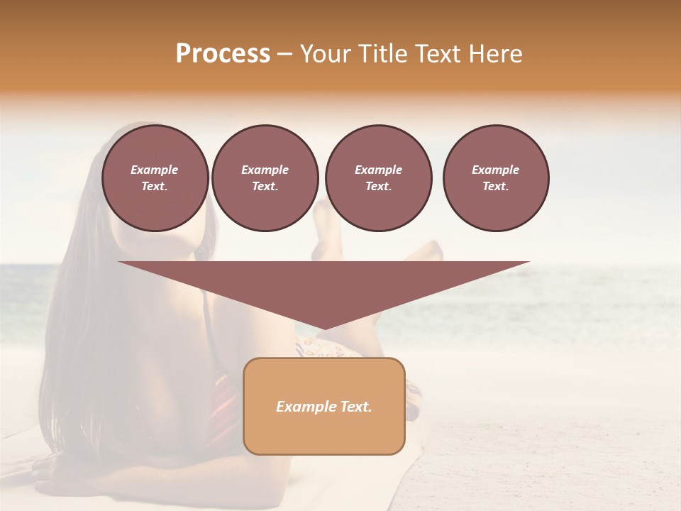 Vacation Girl Breast PowerPoint Template