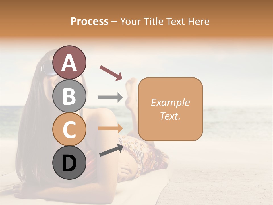 Vacation Girl Breast PowerPoint Template