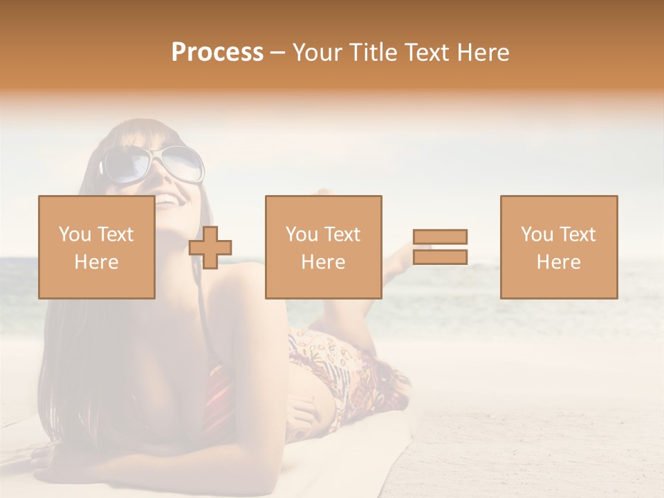 Vacation Girl Breast PowerPoint Template