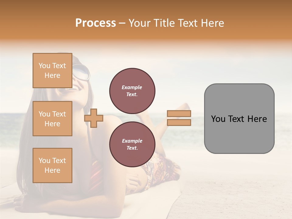 Vacation Girl Breast PowerPoint Template