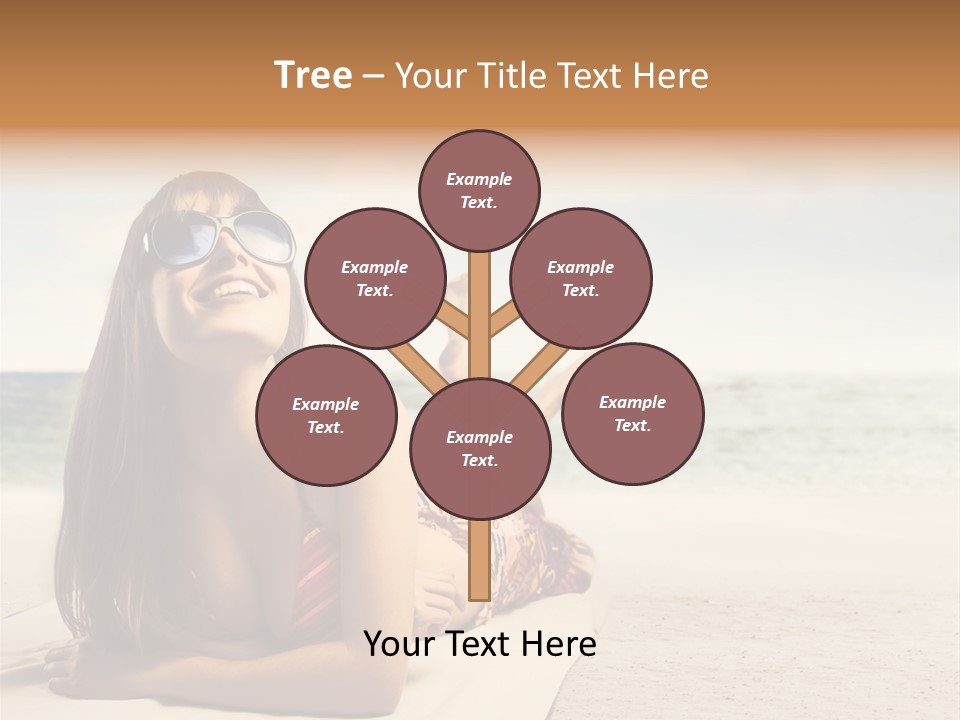 Vacation Girl Breast PowerPoint Template