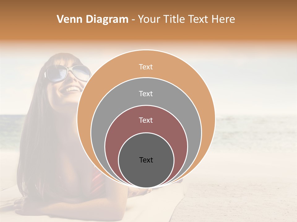 Vacation Girl Breast PowerPoint Template