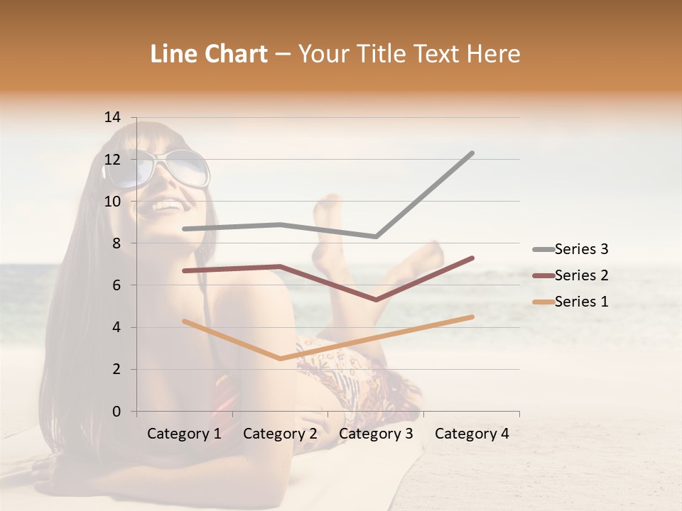 Vacation Girl Breast PowerPoint Template