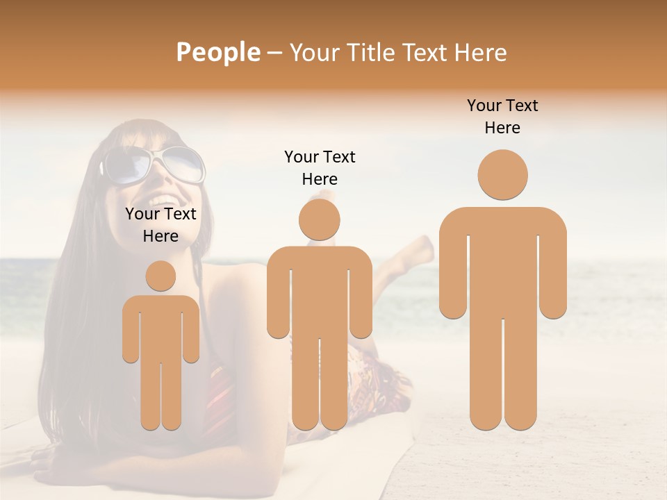 Vacation Girl Breast PowerPoint Template