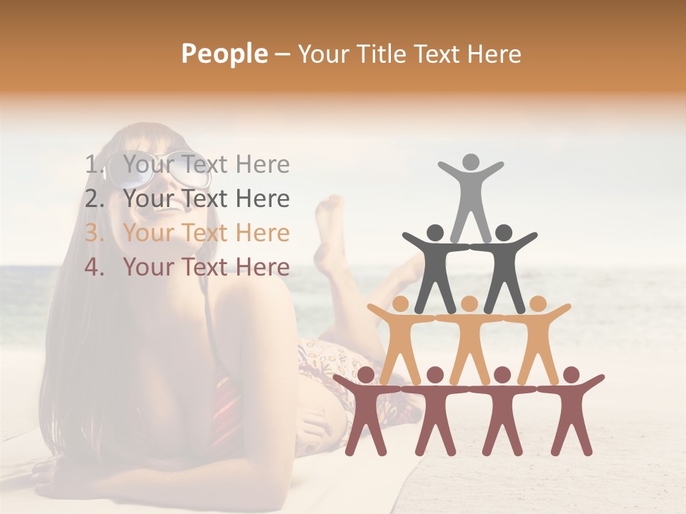 Vacation Girl Breast PowerPoint Template