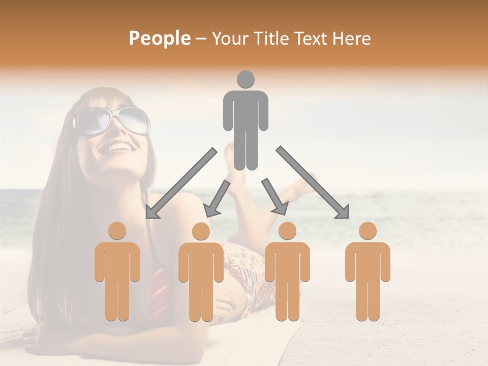 Vacation Girl Breast PowerPoint Template