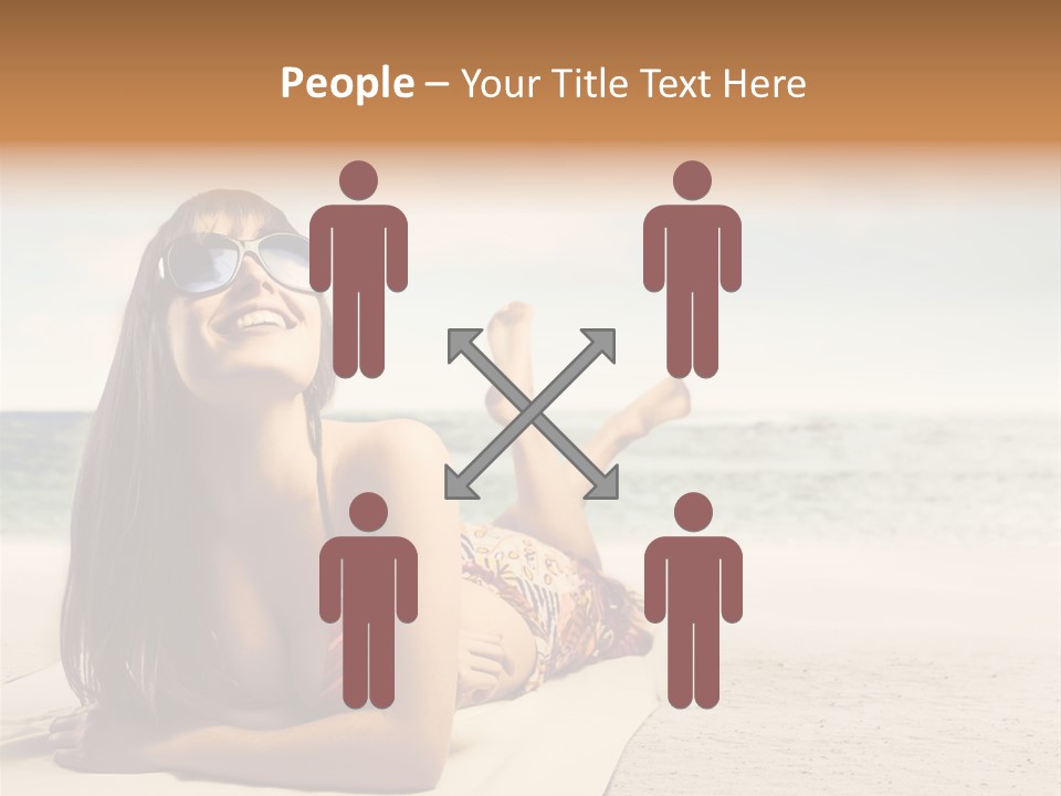 Vacation Girl Breast PowerPoint Template