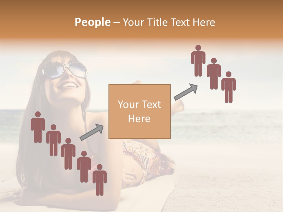 Vacation Girl Breast PowerPoint Template