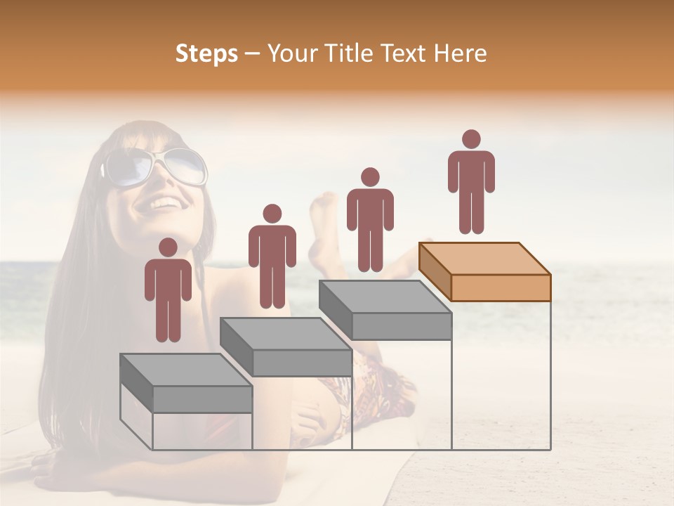 Vacation Girl Breast PowerPoint Template