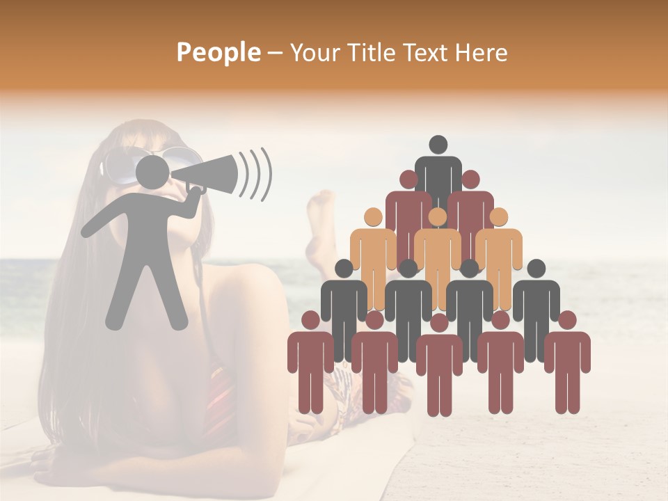 Vacation Girl Breast PowerPoint Template