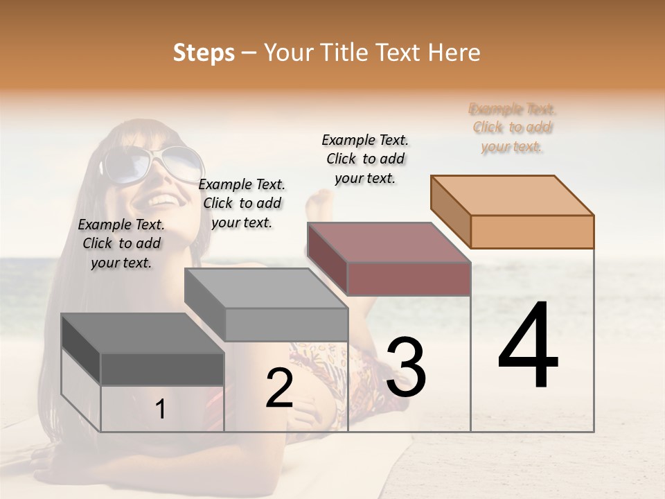 Vacation Girl Breast PowerPoint Template