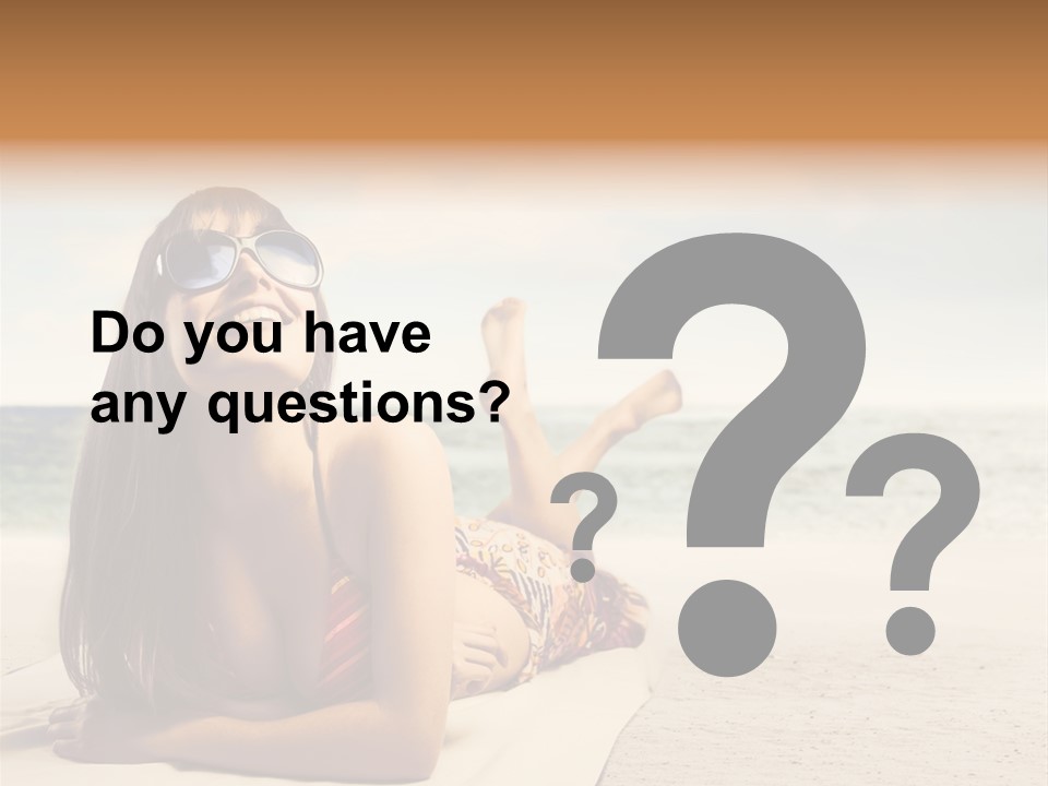 Vacation Girl Breast PowerPoint Template