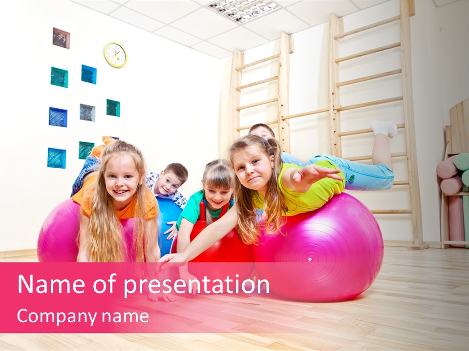 Preschool Laughing Elementary Age PowerPoint Template