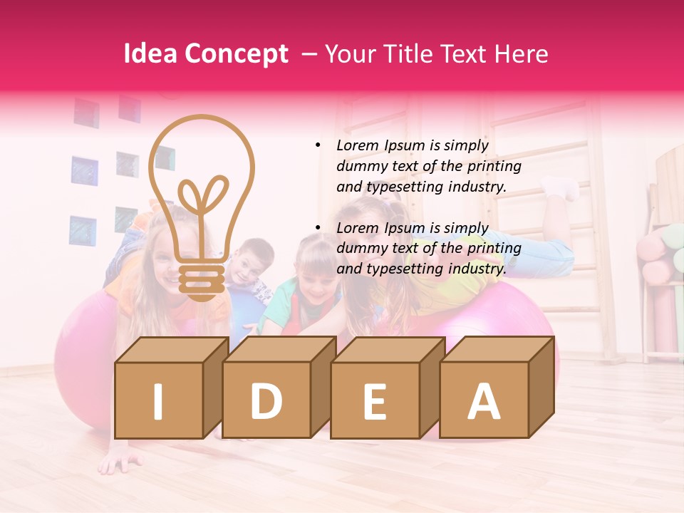 Preschool Laughing Elementary Age PowerPoint Template