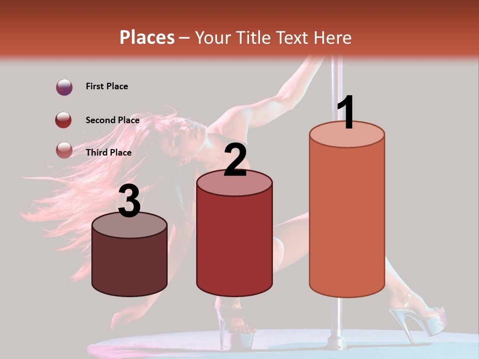 Pole Dance Girl Glamour PowerPoint Template