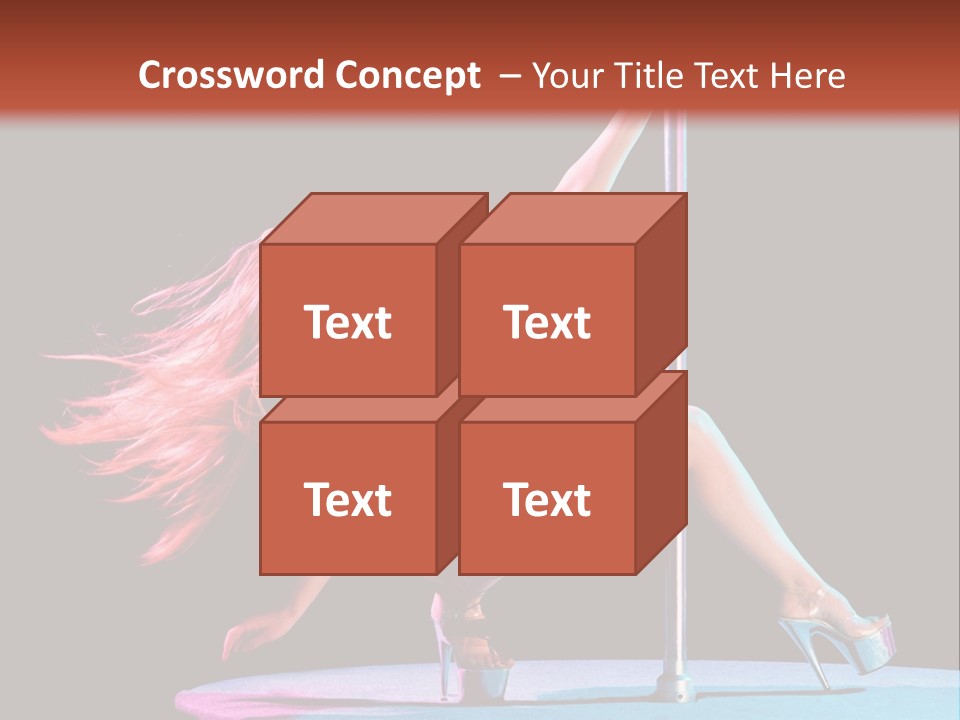 Pole Dance Girl Glamour PowerPoint Template