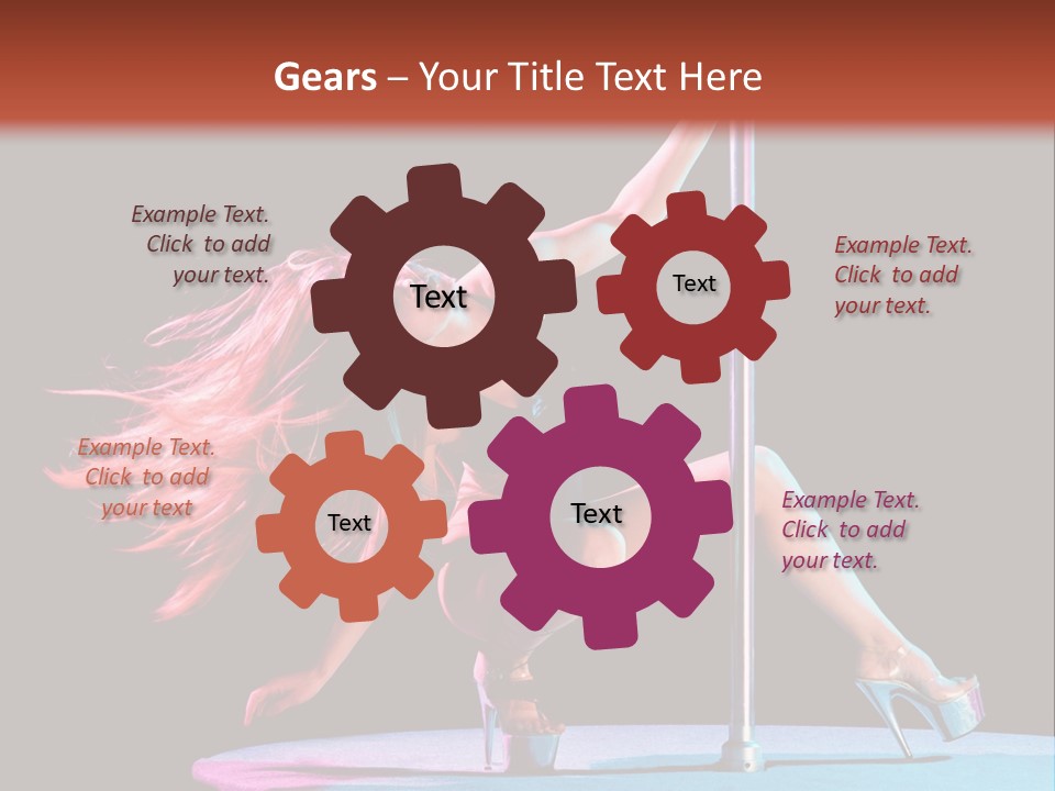 Pole Dance Girl Glamour PowerPoint Template