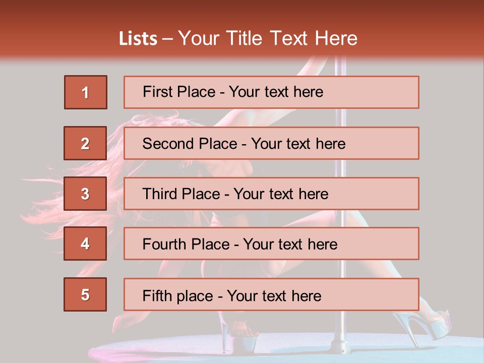 Pole Dance Girl Glamour PowerPoint Template