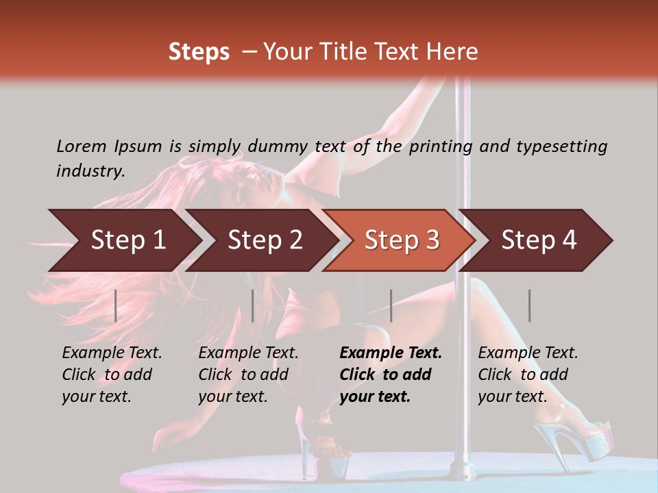 Pole Dance Girl Glamour PowerPoint Template