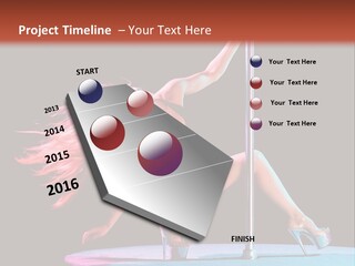 Pole Dance Girl Glamour PowerPoint Template