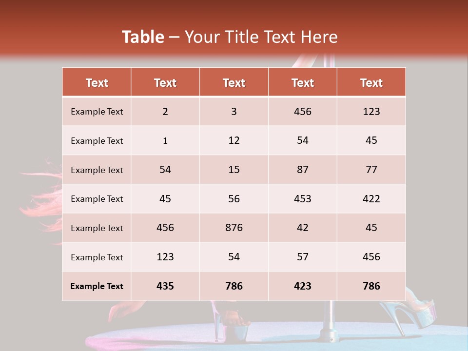 Pole Dance Girl Glamour PowerPoint Template