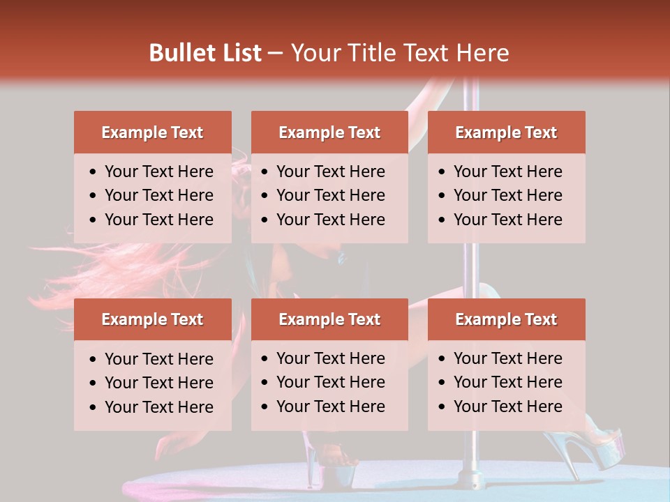 Pole Dance Girl Glamour PowerPoint Template