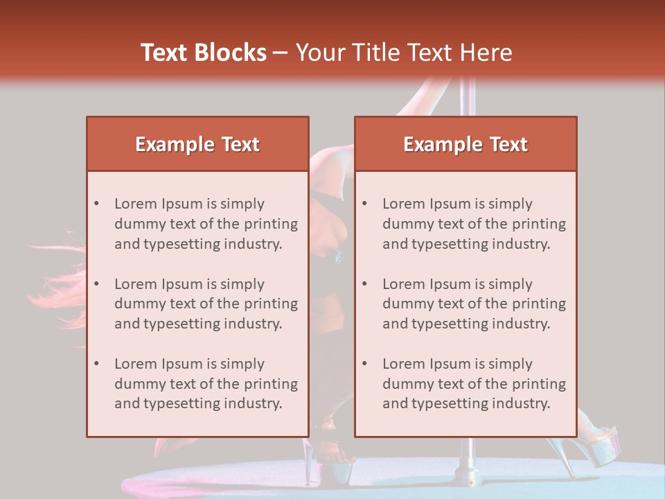 Pole Dance Girl Glamour PowerPoint Template