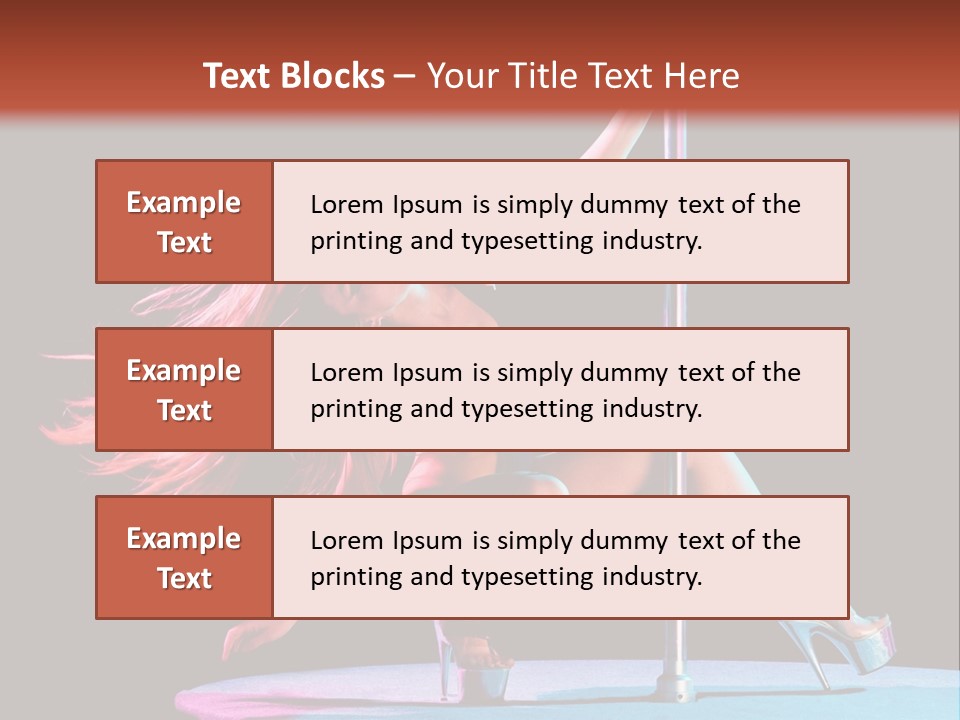 Pole Dance Girl Glamour PowerPoint Template