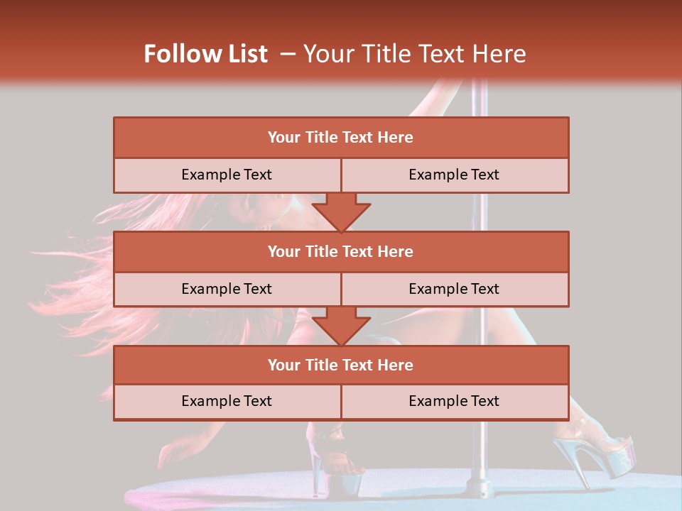 Pole Dance Girl Glamour PowerPoint Template