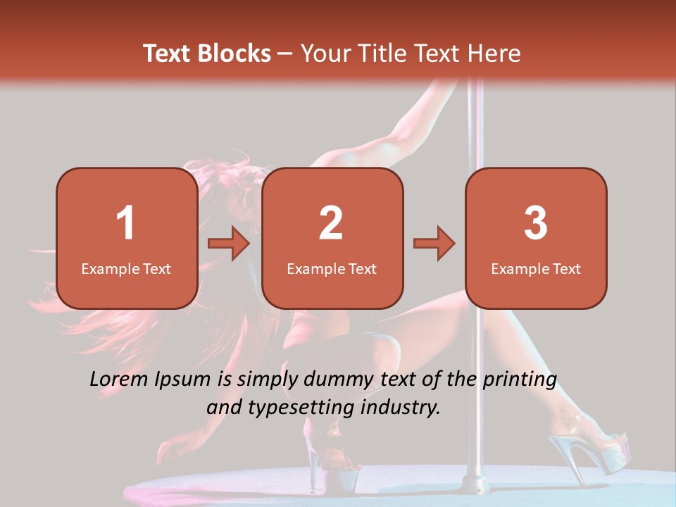 Pole Dance Girl Glamour PowerPoint Template
