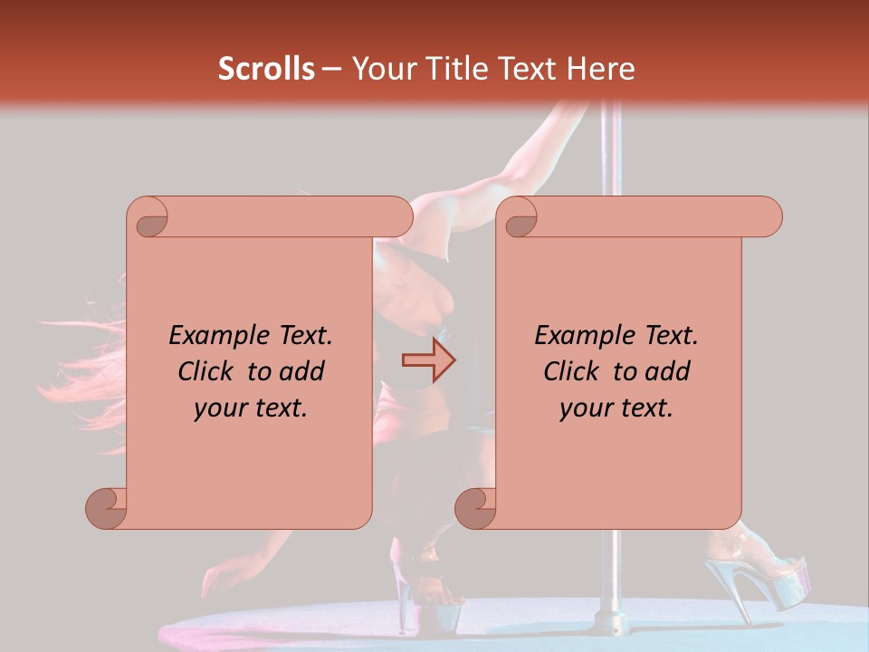 Pole Dance Girl Glamour PowerPoint Template