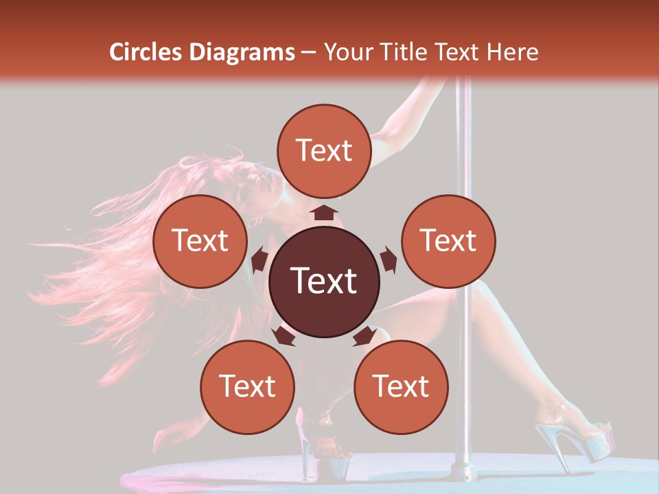 Pole Dance Girl Glamour PowerPoint Template